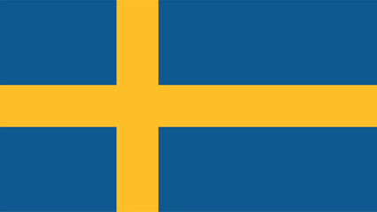 Vector flag of Sweden. Illustration eps10.