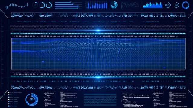 Abstract futuristic Map of world digital globe world screen background of blue glowing technology sci fi frame hud ui Sci-fi info frame template, hi-tech infographic hologram. virtual planet Earth