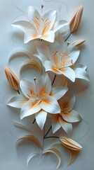 elegant blooming lilies