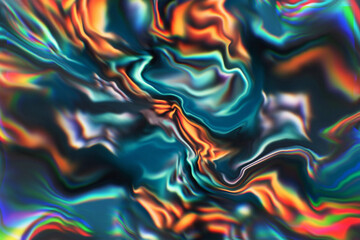 Cool background distorted. Wallpaper and dreamy for  graphics. Light dream and twirl with liquid colors wonderful amazing and digital world	
