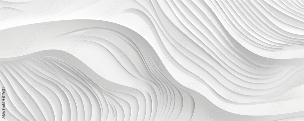 Poster pattern of waves, thin lines on light gray background. simple elegant seamless texture for textile d