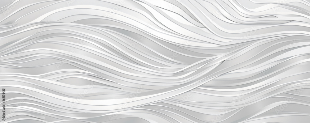 Poster pattern of waves, thin lines on light gray background. simple elegant seamless texture for textile d