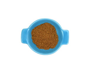 indian garam masala spices powder for vegetarian or non vegetarian cooking isolated on white background