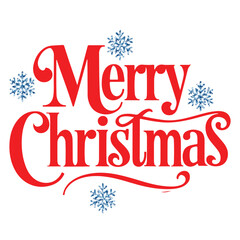 Merry christmas typography with white background