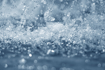 splashes and drops of water