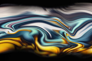Cool background distorted. Wallpaper and dreamy for  graphics. Light dream and twirl with liquid colors wonderful amazing and digital world	
