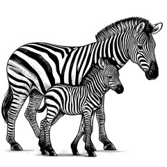 zebra isolated on white