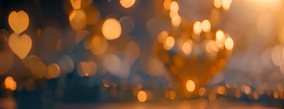 Golden Locket in the Shape of a Love Heart. Romantic Valentine&acirc;&euro;&trade;s Day Background. 4K Video