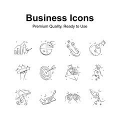 Well designed business and finance icons set, ready for premium use