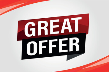 great offer poster banner graphic design icon logo sign symbol social media website coupon

