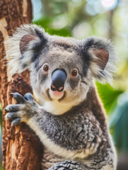 Fototapeta premium A cute koala closeup portrait