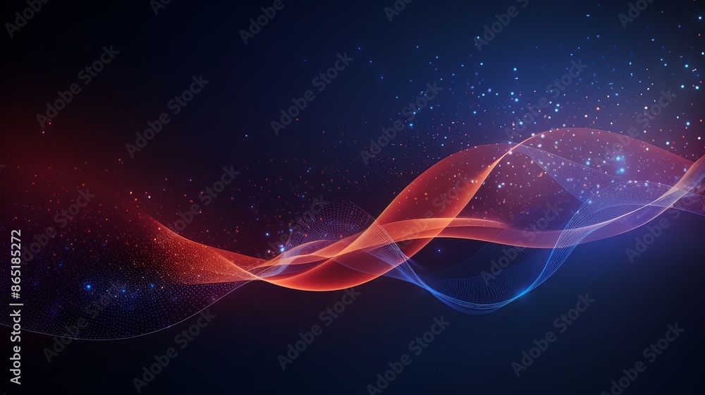 Poster digital graphic abstract background for technological processes, neural networks, digital data stora