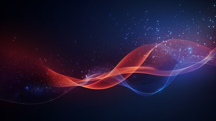 Digital graphic abstract background for technological processes, neural networks, digital data storage, particle flow, fundamentals of artificial intelligence Technology Network Background, banner