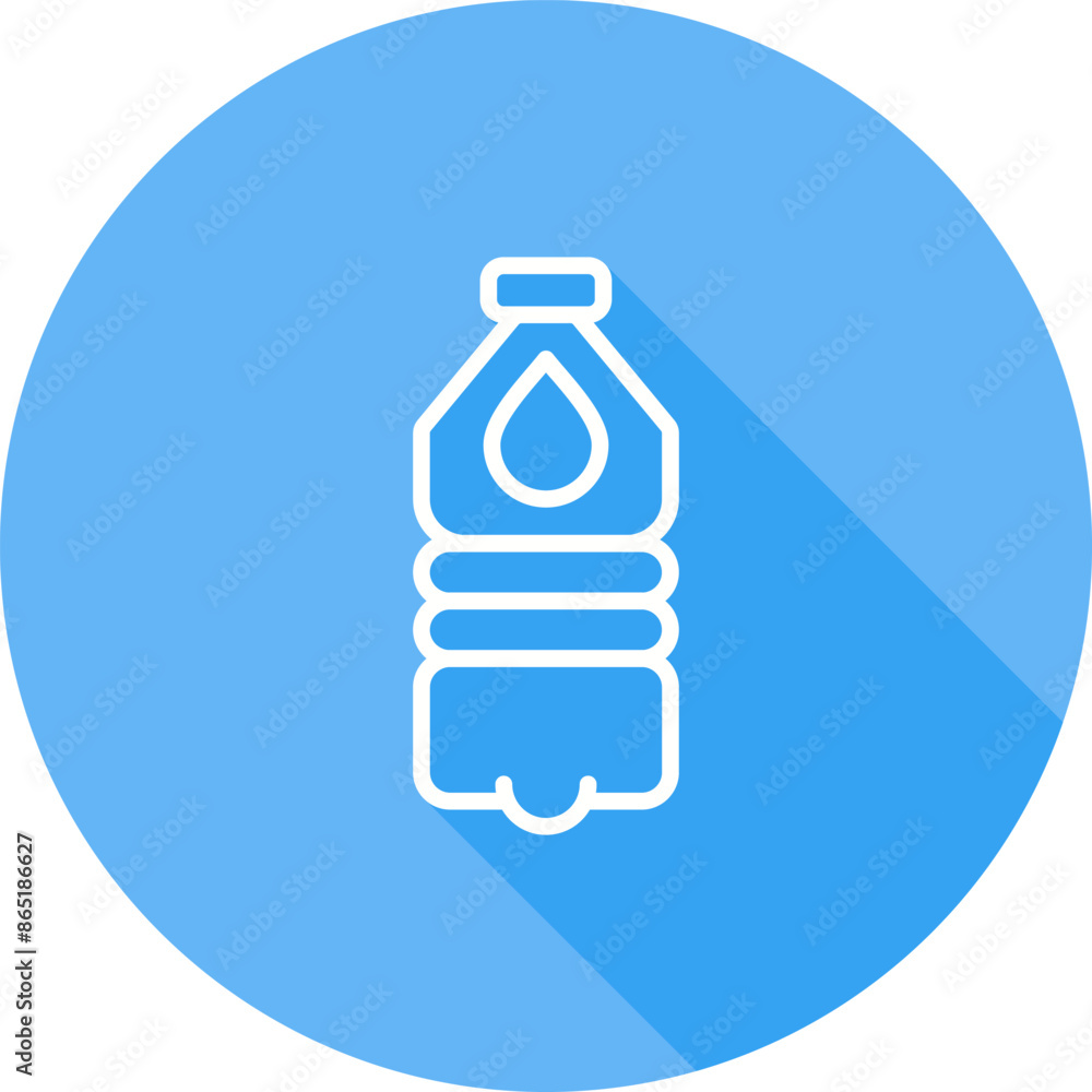 Sticker Water bottle Vector Icon