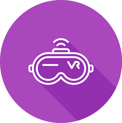 Virtual Reality Headset Vector Icon