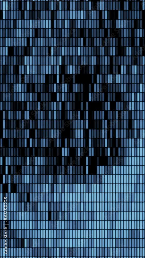 Poster swinging confetti. motion. a blue background in animation that seems to sway in different directions