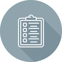 Fototapeta premium Clipboard Checklist Vector Icon