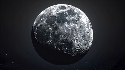 Fototapeta premium A high-resolution photorealistic image of the moon