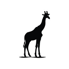 giraffe silhouette vector illustration