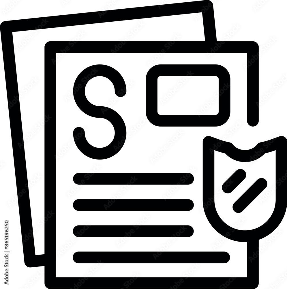 Poster broken shield is failing at protecting a document, representing the concept of data breach and compr