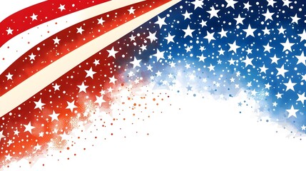 Naklejka premium Patriotic Gradient Sticker Design with Stars for Shirt or Product Branding