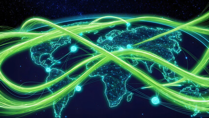 World wide web in continuous motion and infinity.