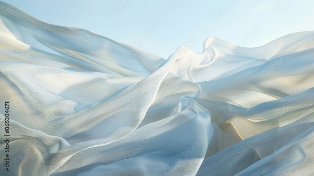 Poster the fabric moves in a hypnotic pattern creating a sense of calm and relaxation as it sways in the br