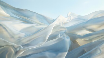 The fabric moves in a hypnotic pattern creating a sense of calm and relaxation as it sways in the breeze.