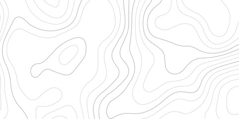 Fototapeta premium Abstract black and white wavy topography map background. Topography relief and topographic map wave line background. Vector illustration.