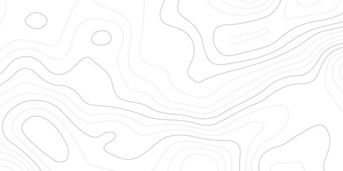 Abstract black and white wavy topography map background. Topography relief and topographic map wave line background. Vector illustration.