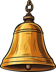 Bell vector illustration isolated on transparent background. 
