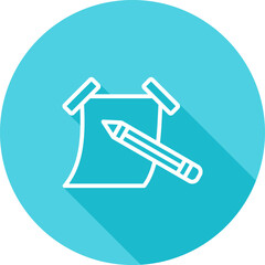 Obraz premium Sticky note with pencil Vector Icon