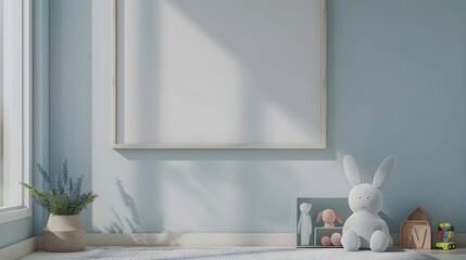 Cozy Children s Room with Pastel Mockup Frame and Toys Home Decor Interior Design