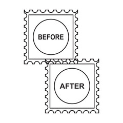 Before and After, Before After, Before and After Image, Before and After Template, Before Frame, After Frame, Vector Illustration.  isolated on white  Background. EPS 10/AI