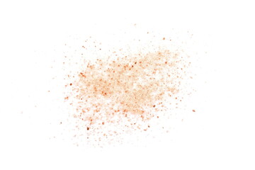 Himalayan salt grains isolated on white background
