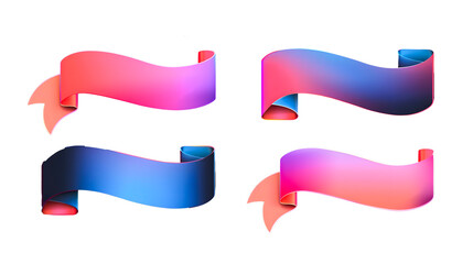 Obraz premium Dynamic 3D Vector Name Tags Banner