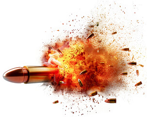 Gun Bullet Fire Shooting PNG - High-Resolution Transparent Image for Design Projects