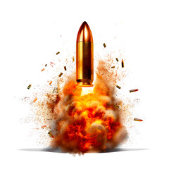 Gun Bullet Fire Shooting PNG - High-Resolution Transparent Image for Design Projects