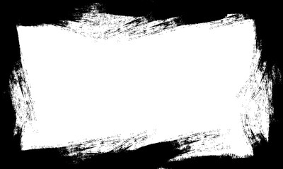 black stroke grunge border frame empty background picture template
