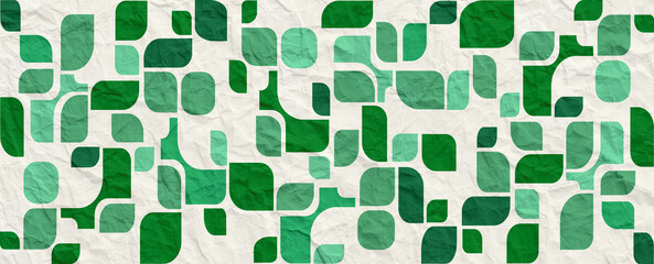 element in mid-century style with abstract geometric shapes	