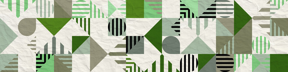 element in mid-century style with abstract geometric shapes	