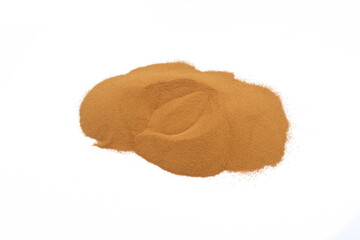 Fine coffee powder isolated on white.