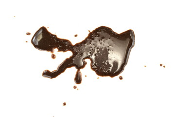 Sample of body scrub on white background. Coffee scrub sample on white background, closeup