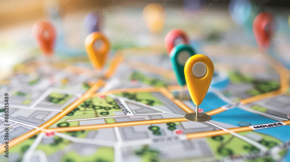 Aufkleber icons in navigation systems, from gps to public transit maps, provide clear and concise directions, 
