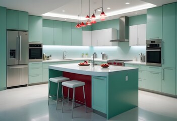 Fototapeta premium Home kitchen interior Modern design