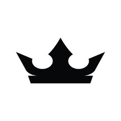 Fototapeta premium Simple crown as an icon or logo. Black shape on a white background