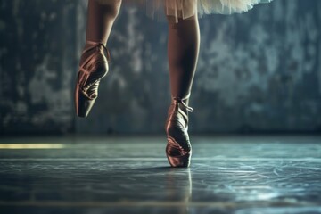 As she performed on stage, the ballet dancer's legs became the focal point, showcasing her strength...