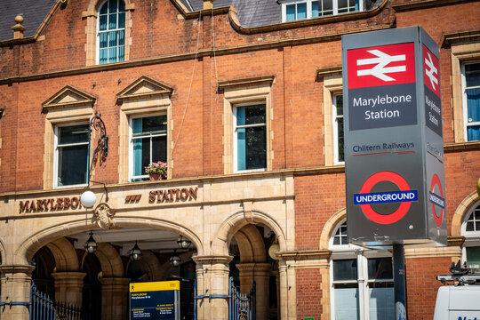LONDON-  Marylebone Train Station, a central London railway terminus connecting the National Rail Network and the London Underground