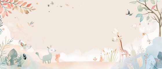 Soft nature invitation template