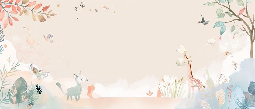 Soft nature invitation template